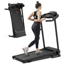 Folding Treadmill for Home Use, 2.5HP Quiet Motor, 0.5–7.5 MPH with 8% Manual Incline, Compact Electric Treadmill with LED Display, 300 LBS Capacity