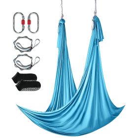 Aerial Yoga Hammock & Swing, 5.5 Yards, Aerial Yoga Starter Kit with 100gsm Nylon Fabric, Full Rigging Hardware & Easy Set-up Guide