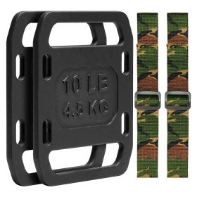 Cast Iron Ruck Weights, 10LB Pair Ruck Plate, Weighted Weights for Rucking, Adjustable Ruck Plate with Straps, for Rucking, Swings, Squat