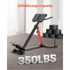 Roman Chair Hyperextension Bench, 350 lbs Adjustable Extension Machine, Multi-Function Exercise Equipment for Glute, Hamstring, Lower Back