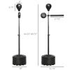Free Standing Boxing Bag with Stand, Punching Speed Bag Reaction Bar Challenge with Suction Cups, 64-81in Adjustable Height for Teenagers and Adults