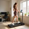 Walking Pad Treadmill, 0.6â€'6.2mph Foldable Under Desk Treadmill with Incline, Wheels, LED Display and Remote Control