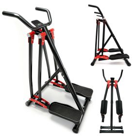 Air Walking Elliptical Machine - Foldable Cardio Cross Trainer Glider for Full-Body Low-Impact Exercise with LCD Display Ideal for Home Gym