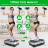 Vibration Plate Exercise Machine With Resistant Bands Remote Control Whole Body Vibration Platform Workout Equipment Home Fitness Training Equipment F