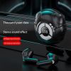 New Dual Ear Sports Touch Control Digital Display Earphone Race Game Earphone Christmas Gift For Kids/Children/Men/Adults