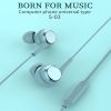 Macaron Color In-Ear Wired Headphones; Lightweight Headphones With HD Microphone Voice Call 3.5mm Jack For Mobile Phone Tablet MP3 MP4 Christmas Gift