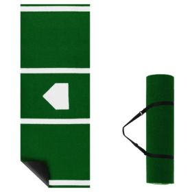 10ft X 3ft Softball Pitching Mat With Artificial Turf, Indoor & Outdoor Training Aid For Pitching Practice -Green (Option: Defaulttitle)